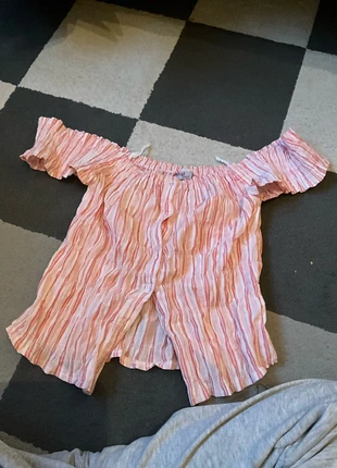 Mat sui off the shoulder pink stripe blouses, marca: MAT SUI, estado: Bueno, tamaño: M / 38 / 10, 6,00 €, 7,00 € Protección al comprador incluida