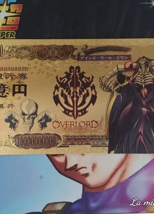 Billet Ainz Ooal Gown doré Overlord card rare gold Momonga carte ticket goodies banknote, marque: Overlord, état: Très bon état, 3,00 €, 3,85 € Protection acheteurs (Pro) incluse