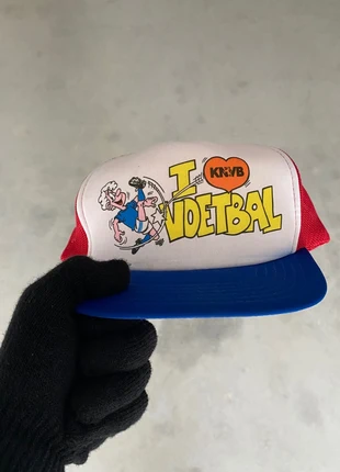 Vintage I Love Voetbal KNVB 80s Trucker Hat, merk: Vintage, staat: Goed, maat: Universele maat, € 12,95, € 14,30 inclusief Kopersbescherming Pro
