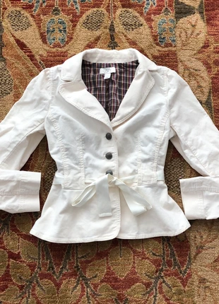 White corduroy blazer jacket, brand: Ann Taylor LOFT, condition: Very good, size: 4 / S, $25.00, $26.95 includes Buyer Protection