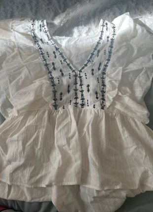 Blouse à volants, marque: Boutique indépendante, état: Neuf sans étiquette, taille: S / 36 / 8, 8,00 €, 9,10 € Protection acheteurs incluse