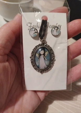 Santoro Goryuss style halsketting en oorbellen nieuw handgemaakt doos 19d, brand: Handgemaakt, condizioni: Nuovo con cartellino, €9.00, €10.15 include la Protezione acquisti