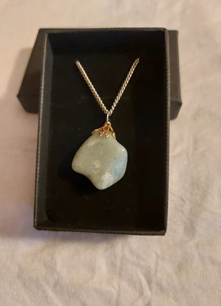 Chunky Tumbled Green Stone Necklace, condition: Very good, €7.00, €8.05 includes Buyer Protection