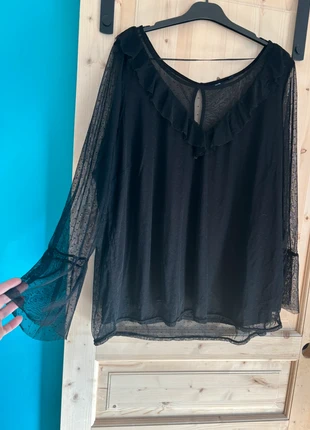 Haut en voile noir chic Kiabi – Taille 50/52, marca: Kiabi, estado: Muito bom, tamanho: 5XL / 50 / 22, €8.00, €9.10 inclui Proteção do Comprador