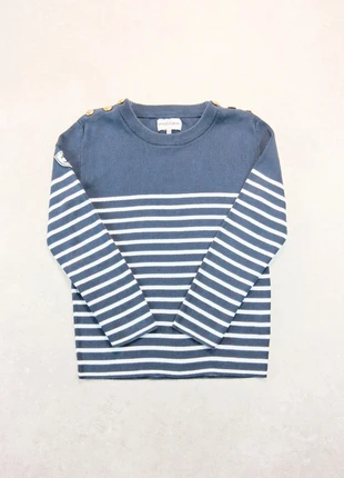 Pull Marinière Mariner Homme Boutonné à l’épaule Bleu Marine/Blanc - Taille XL, brand: Mariner, condition: Very good, size: XL, €45.00, €47.95 includes Buyer Protection