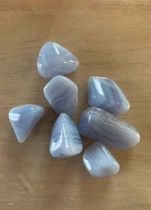 Pierre roulée (polie) Agate bleue 2-3cm,Qualité supérieure, estado: Muy bueno, 1,50 €, 2,28 € Protección al comprador Pro incluida