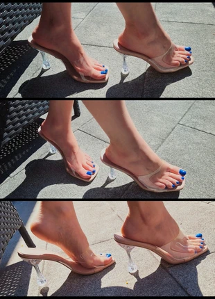Clear Transparent Nude Square Slip-On Mules, zustand: Neu, größe: 37, 5,00 €, 5,95 € inklusive Vinted-Käuferschutz