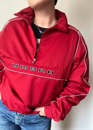 Doudoune coupe vent veste quart zip à poche ventrale zippée Vintage 90s Umbro Rouge, marke: Umbro, zustand: Sehr gut, größe: L, 45,00 €, 47,95 € inklusive Vinted-Käuferschutz