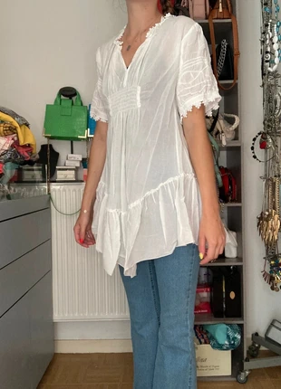 Blouse manches courtes blanc coton vintage taille 36 bon état, brand: Vintage Dressing, condition: Good, size: S / 36 / 8, €15.00, €16.45 includes Buyer Protection