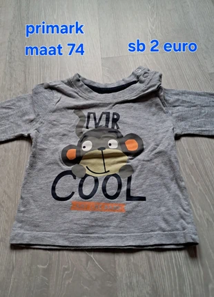 Mr cool, merk: Primark, staat: Heel goed, maat: 9-12 maanden / 74 cm, € 2,00, € 2,80 inclusief Kopersbescherming