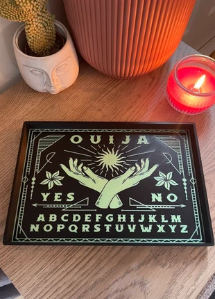 Glow-in-the-Dark 3D Printed Decorative Tray – Mystical Hands & Lettering Design, brand: NO LABEL, condition: Very good, £12.00, £13.30 includes Buyer Protection
