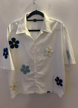 Chemise SHEIN Homme – Blanche à Fleurs, Taille M, brand: Shein, condition: New without tags, size: M, €7.00, €8.05 includes Buyer Protection