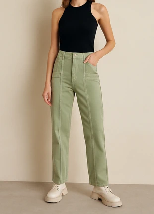 Jean vert sauge - Trendyol (taille 38), brand: Trendyol, condition: Very good, size: M / 38 / 10, €6.00, €7.00 includes Buyer Protection