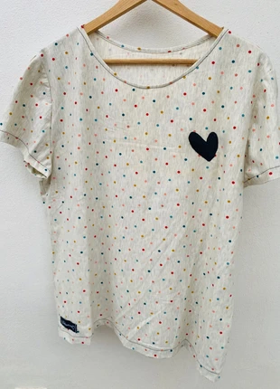 Preciosa camiseta topos y corazón bordado, marca: lofanasus, estado: Muy bueno, tamaño: 5XL / 50 / 22, 23,00 €, 24,85 € Protección al comprador incluida