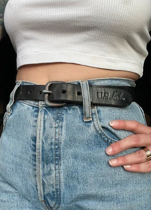 Ceinture vintage cowgirl cuir boucle argentée USA, brand: Vintage Dressing, condition: Very good, size: 75 cm, €15.00, €16.45 includes Buyer Protection Pro