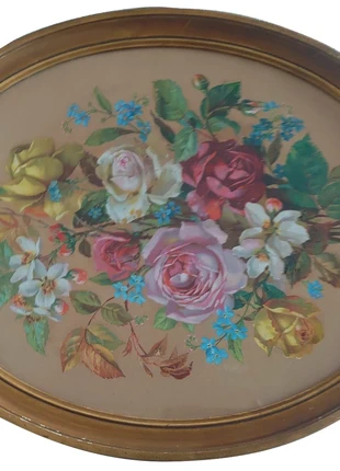 Gravure ovale encadrée, état: Satisfaisant, 10,00 €, 11,20 € Protection acheteurs incluse