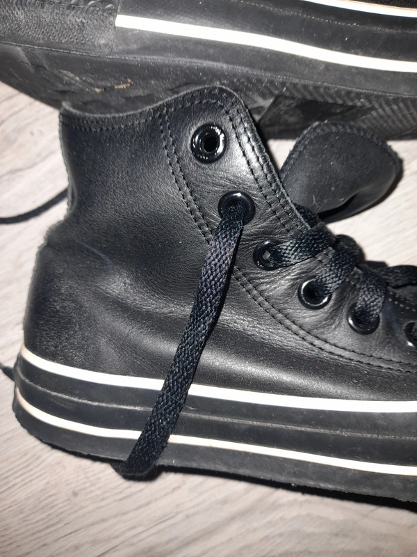 Converse cuir noir taille 37 - photo numéro 7