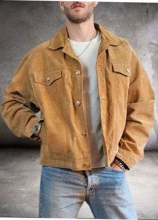 John Baner - Veste Trucker en Daim Vintage, marque: John Baner, état: Très bon état, taille: XL, 129,00 €, 136,15 € Protection acheteurs incluse