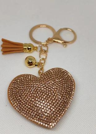 Porte clé coeur strass idée cadeau femme accessoires clé sac, merk: Strass, staat: Nieuw met prijskaartje, € 5,00, € 5,95 inclusief Kopersbescherming