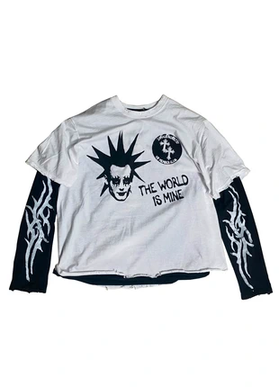 Longlseeve grunge neo tribal punk Y2k Black & white, marque: damage industry, état: Neuf sans étiquette, taille: M, 43,90 €, 46,80 € Protection acheteurs (Pro) incluse