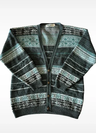 Gros pull cardigan large à bouton Green Autumn laine vintage style coogi Y2k, brand: y2k, condition: Very good, size: XXL, €15.00, €16.45 includes Buyer Protection
