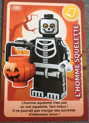 🔹pour déco Halloween Carte lego collection auchan squelette en légo, marque: LEGO, état: Très bon état, 1,00 €, 1,75 € Protection acheteurs incluse