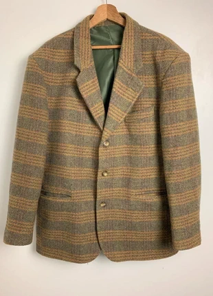 Super Blazer pure laine Oversize 54 ocre/kaki, état: Très bon état, taille: 54, 22,00 €, 23,80 € Protection acheteurs incluse