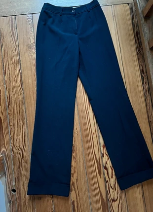 Pantalon large droit vintage laine bleu marine, marca: Vintage, estado: Novo sem etiquetas, tamanho: XS / 34 / 6, €25.00, €26.95 inclui Proteção do Comprador