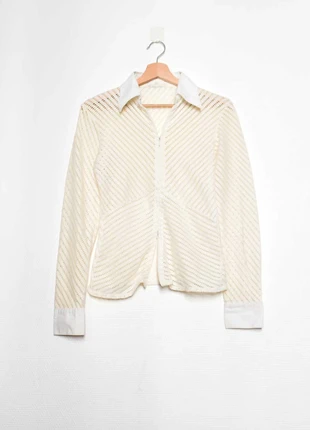 Vintage see through blouse | Blouse vintage extensible avec trous, marque: Vintage, état: Très bon état, taille: S / 36 / 8, 18,00 €, 19,60 € Protection acheteurs (Pro) incluse