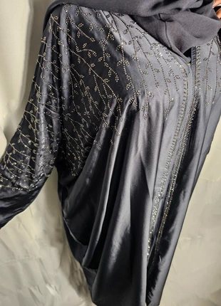 Abaya Farasha Grise-Coupe Papillon + Hijab Assorti, marque: emirastyle, état: Neuf sans étiquette, taille: Taille unique, 29,99 €, 32,19 € Protection acheteurs incluse