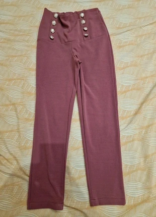 Pantalone leggings rosa a vita alta – stile chic e comfort assicurato, marca: Vintage Dressing, estado: Muito bom, tamanho: M / 38 / 10, €1.99, €2.79 inclui Proteção do Comprador