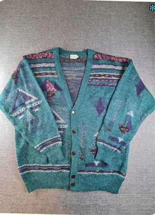 Pull Gilet ethnique Vintage style papy Oversize - Taille L - Très bon état - #521, brand: Vintage Dressing, condition: Very good, size: L, €15.00, €16.45 includes Buyer Protection