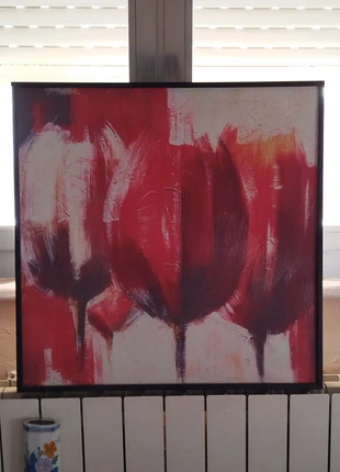 Cuadro floral de tulipanes rojos, marca: Local, estado: Nuevo sin etiquetas, 16,00 €, 17,50 € Protección al comprador incluida