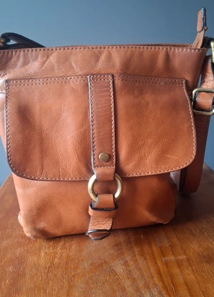 Jones Bootmaker Large Tan Brown Leather Crossbody Messenger Bag, brand: Jones Bootmaker, condition: Very good, £15.00, £16.45 includes Buyer Protection