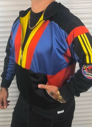 Sweat a capuche Adidas Vintage multicolore 90s – Rare – Taille M/L, brand: adidas, condizioni: Ottime, taglia: L, €31.00, €33.25 include la Protezione acquisti