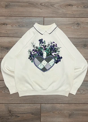 Vintage 90’s Sweatshirt Crewneck Flowers, brand: Vintage Dressing, condizioni: Buone, taglia: L, €19.00, €20.65 include la Protezione acquisti