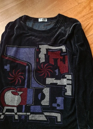 Pull noir motifs geométriques L, marca: J&D, estado: Muy bueno, tamaño: L / 40 / 12, 5,00 €, 5,95 € Protección al comprador incluida