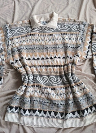 90s Vintage Chunky Cotton Oversized Winter Jumper, brand: Vintage Dressing, condition: Very good, size: XXL / 44 / 16, €21.00, €22.75 includes Buyer Protection