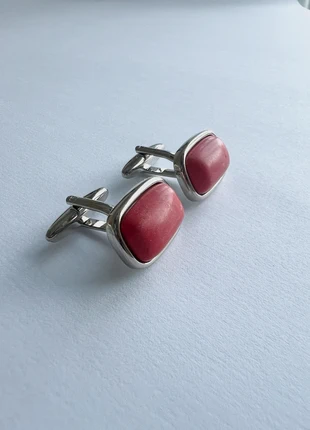 Bouton de manchette pierre naturel rhodonite, staat: Heel goed, € 14,00, € 15,40 inclusief Kopersbescherming