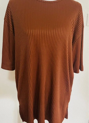 Ribbed T-shirt, plus size, tan, marca: House of Fraser, estado: Muito bom, tamanho: 6XL / 52 / 24, €6.00, €7.00 inclui Proteção do Comprador