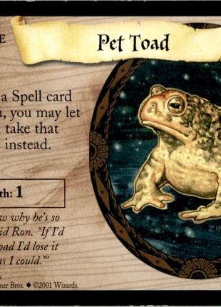 Harry Potter : Pet Toad I 61/116 I Set De Base - 2001, marca: Wizards of the Coast, estado: Muy bueno, 1,00 €, 1,75 € Protección al comprador Pro incluida