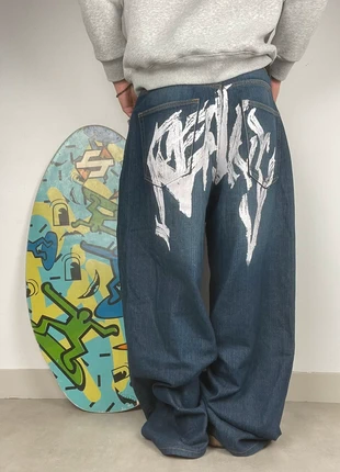 Jeans baggy pantalon large broek bleu marine JNCO vintage dressing Y2K fashion rétro, brand: JNCO, condition: Very good, size: W30, €64.90, €68.85 includes Buyer Protection
