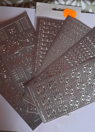 Lot de 6 stickers argent, marca: pas de marque, estado: Novo sem etiquetas, €2.50, €3.33 inclui Proteção do Comprador