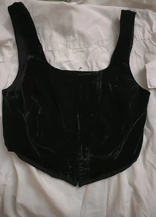 Corsetto in velluto nero Pimkie Collection, merk: Pimkie, staat: Nieuw zonder prijskaartje, maat: S / 36 / 8, € 5,00, € 5,95 inclusief Kopersbescherming