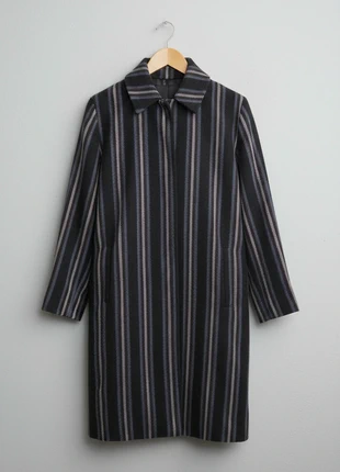 & Other Stories – Modern & Premium Wool Black Multi Striped Men’s Coat – 40 👜, marque: & Other Stories, état: Très bon état, taille: M, 54,99 €, 58,44 € Protection acheteurs (Pro) incluse