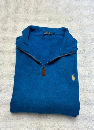Pull sweat 1/4 zip Ralph Lauren couleur bleu logo jaune taille xl en très bon état, marque: Ralph Lauren, état: Très bon état, taille: XL, 45,00 €, 47,95 € Protection acheteurs (Pro) incluse