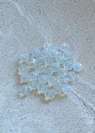 Perles rondelles à facettes transparentes en verre - 6x4 mm - PBLC3-6, staat: Nieuw met prijskaartje, € 2,30, € 3,12 inclusief Kopersbescherming Pro