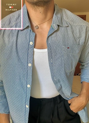 Camisa Tommy Hilfiger estructura blue chemise, marque: Tommy Hilfiger, état: Très bon état, taille: L, 19,00 €, 20,65 € Protection acheteurs incluse