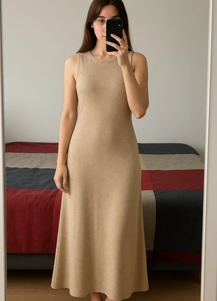 Vestito lungo ZARA beige – taglia S, NUOVO senza cartellino, marke: Zara, zustand: Neu, größe: S / 36 / 8, 20,00 €, 21,70 € inklusive Vinted-Käuferschutz