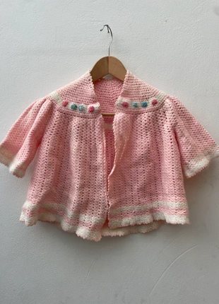 Vintage pink crochet bed jacket 1930s XS, brand: Vintage, condition: Good, size: XS / 6, £7.00, £8.05 includes Buyer Protection